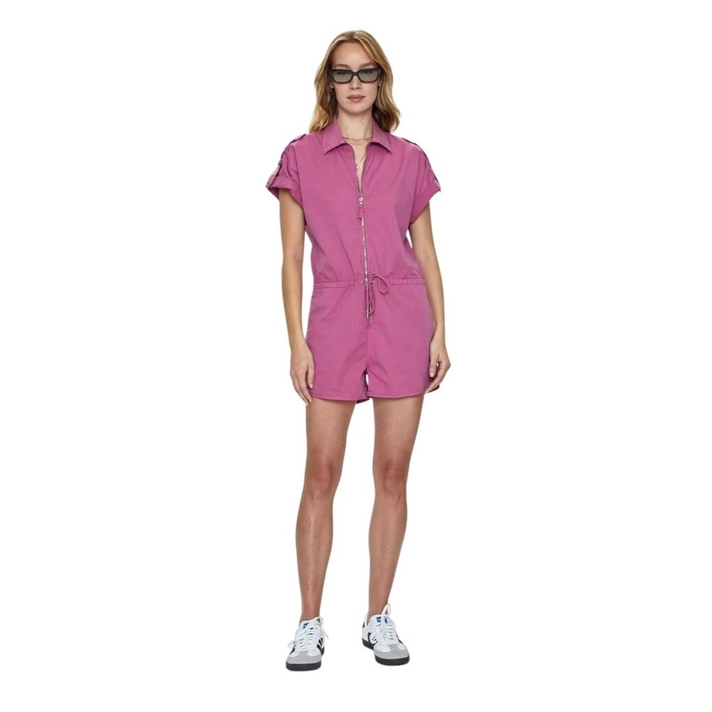 NWT Pistola Women Meg Elderberry Pink Romper‎ Zip Up Utility Casual